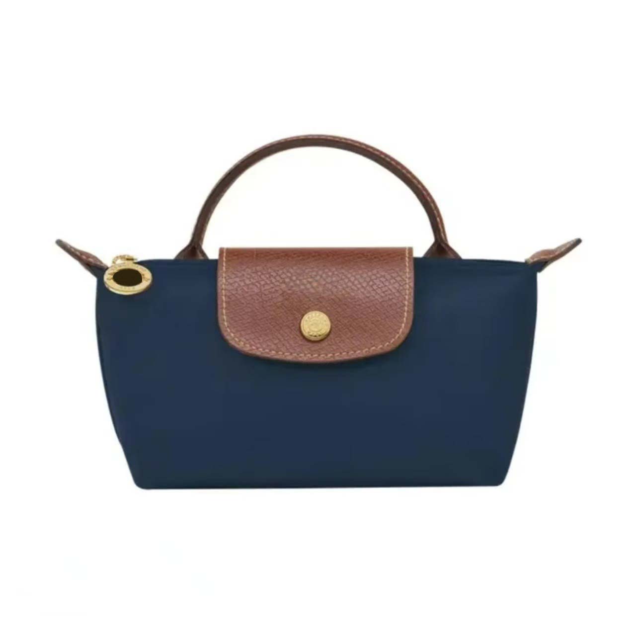 Designer Inspired Foldable Shoulder Bag Lightweight Nylon Tote Vintage Style Crossbody Bag for Women Water Resistant Handbag Purse Shopping Bag