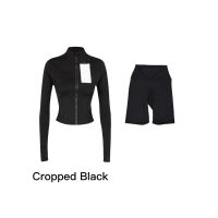 Cropped black jacket short