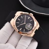 Black Dial+Rose Gold Case +Rubber strap