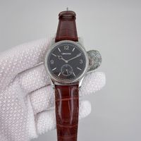 Black dial+brown strap