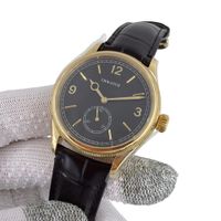 Black dial+yellow gold case+black strap