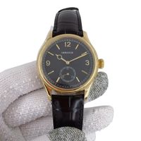 Black dial+yellow gold case+black strap