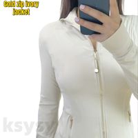 Gold zip ivory jacket