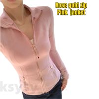 Rose gold zip jacket