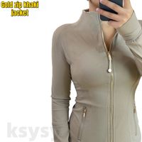 Gold zip khaki jacket