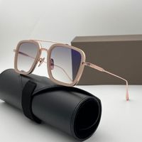 Rose gold frame gradient blue mirror len