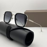Black silver frame gradient grey lens