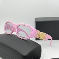 Nailed pink gold frame light grey lens