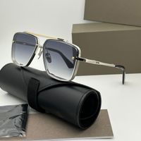 Silver gold frame Gradient gray lens