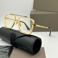 Gold frame clear lens