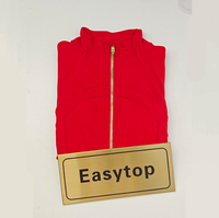Red gold zip jacket