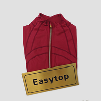 Burgundy gold zip jacket