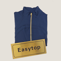 Navy gold zip jacket