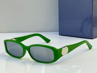 Green frame silver mirror lens
