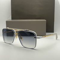 White gold frame gradient grey lens