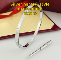 17# Silver narrow style no diamonds
