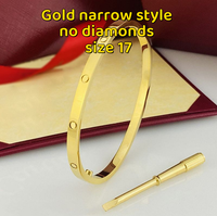 17# Gold narrow style no diamonds