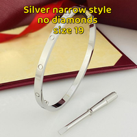 19# Silver narrow style no diamonds