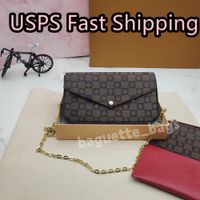 Brown Damier Red Lining