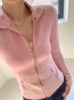 Light pink gold zip