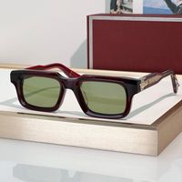 Clear red frame green lens