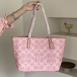 pink c0achbagas tote bag 10A TOP Quality designer Platinum tote bag beach shoulder luxury bag Mirror Quality Designer Handmade Tote Handbags Black Purse Women Bag
