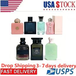 Free Shipping US Warehouse 100ml Designer Fragrance For Men Women Oud Wood Imagination Tobacco 33 Guidance 46 Eau Forte 740 Red Bottle Delina EDP Cologne USA Stock
