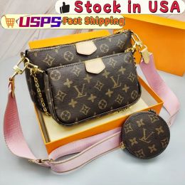 l0uis voittin Luxury Bag Designer Bag Signature Purse Old Flower Shoulder Bag Chain Multi-Function Pouch LeatherTrim Adjustable Strap TopHandle Crossbody Women