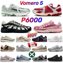 With box vomero 5 metallic gold designer shoes p6000 mens shoes running shoes womens photon velvet brown yellow ochre anthracite black sesame sneakers trainers