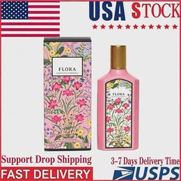 Perfume Fragrance Intense 100ml Women Flora Eau De Parfum Elixir Long Lasting Smell Brand EDP EDT Blossom Fruit Flower Lady Girl Woman Cologne Spray High Quality