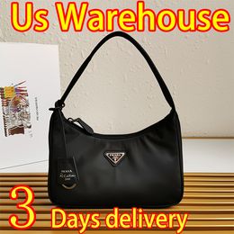 Designer Bag Luxury Prarawomens Bag Shoulder Bag Handbags Re-edition Nylon Bag Underarm Bag Black Crossbody Bag Women's Handheld Bag High Quality Fashion Zipper Bag