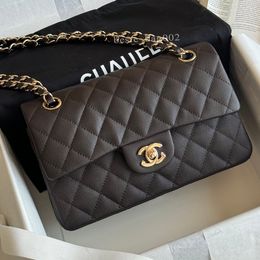 10A Caviar cf Classic Designer bags Shoulder Bag Sheepskin Women's Crossbody Bags Diamond Pattern Metal Chain Doube C Letters Flap Closure Handbag cc bag 25bag