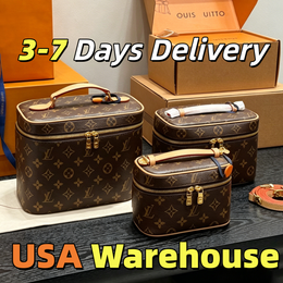 Designer Bag louis vittonbag Makeup Bag Luxury Cosmetic bag High Quality Women's Handbag Purse Cowhide travel Bag Toiletry Bag Brown vanity designer cosmetic bag