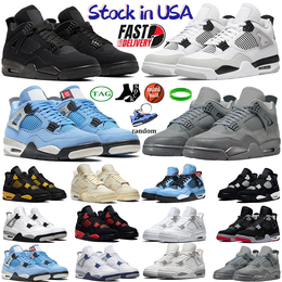 4 Men 4s Basketball shoes sport trainers Black Cat designer shoe Military White Cement Bred Thunder Midnight Navy Pure Mens Women outdoor runner sneakers size 36-47