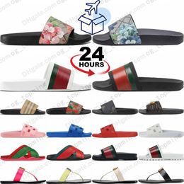 Designer Sandals Slippers For Women Mens Slides Flat Slider flip flop girls Summer rubber Fashion Shoes black white pink red blue Woman Slide Sandal