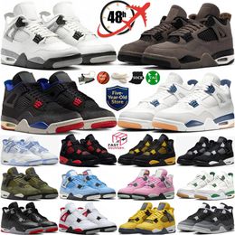 4s Designer Basketball Shoe Military Black Cat 4 Lakers 4Shoes Men Sneakers Women Trainer White Cement Navy Rare Fear Thunder Yellow Cave Stone Flight Club Pine Green