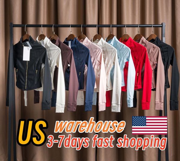 10A Sports Yoga Jacket Women Fitness Define Cropped Gold Zip Jacket Shorts Close-Fitting Elastic Quality Tracksuit Sweatshirt Jackets men Women
