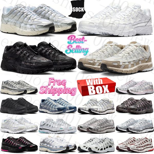 Free Shipping with box Designer sneakers p6000 burgundy khaki blue p6000s women men Running Shoes trainers for mens womens chaussure Outdoor Sports runners 2025