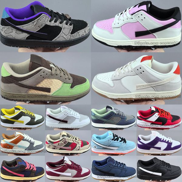 Designer Men Women Casual Shoes Low Trainers White Black Triple Pink University Red Black Brown Fashion womens Outdoor Sneakers Size EUR 36-45