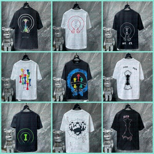 mens designer t shirt graphic tee shirts for men designer t-shirt cotton breathable streetwear black tshirt grey embroidery crew neck short sleeve tee shirt tshirts S