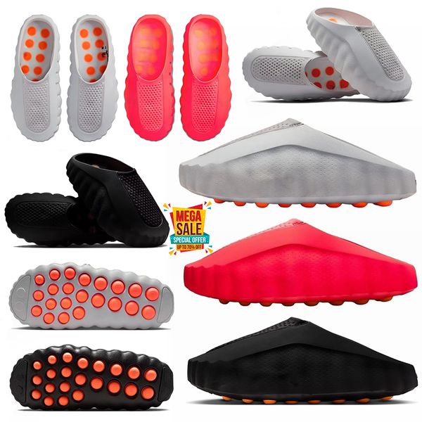 Designer mind 001 slides for Men Women Pre-match Tech sandals Comfortable Slippers Light Bone Solar Red Black Chrome Light Smoke Grey Fashion Shoes