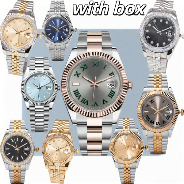 men's diamond women's watch automatic mechanical movement sturdy all stainless steel strap luminous sapphire glass watch montre de luxe 36-41mm