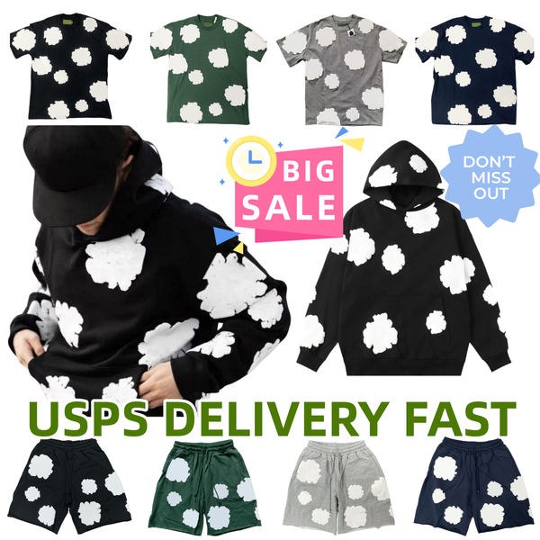 denim tears shorts designer hoodie mens denim shirts black Sweatshirts hoodie for men t shirt puffer print flower hoodie high quality hoodie hooded pure cotton shirt