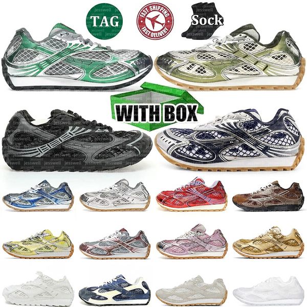 Designer Orbit Sneaker B Shoes Men Women Sneakers Sports Breathable Leather Mesh Matching Lace Up Casual Thick Soled Mixed Color Running Shoes