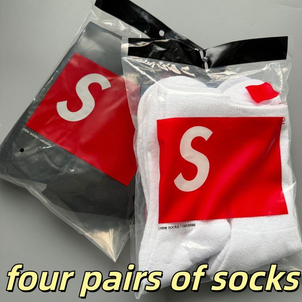Sup socks Basketball sports desinger socks sports long Sock Designer Trendy Fashion Men's Socks lluxury Socks Cotton White Classic Long Socks Medium Socks 4 Pair or1