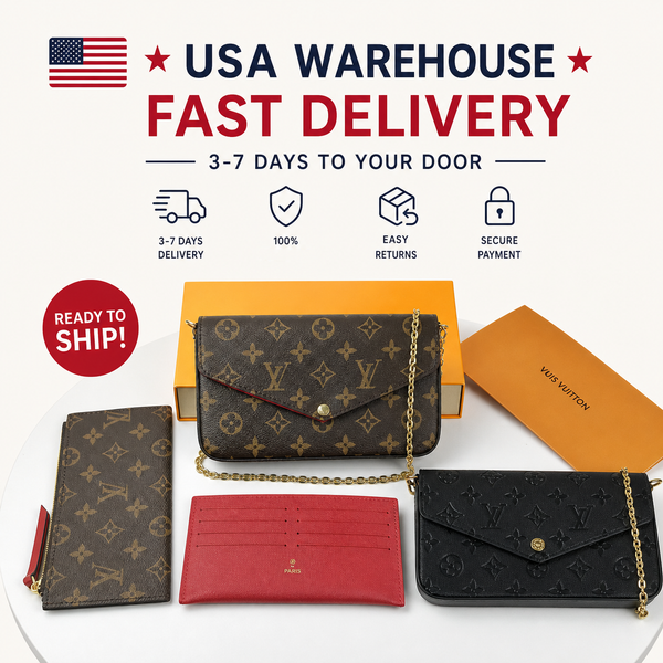 Designer Bag Classic Monogram louis vittonbag 3-in-1 Chain Crossbody Bag and Shoulder Bag Set with Detachable Multi-Pocket Envelope Clutch Luxury Canvas Wallet Set