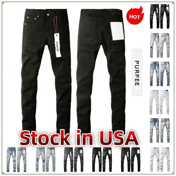 Designer purples Jean For Mens jeans letters Designer Pants Denim Trousers Mens purples brands jeans High Quality Straight Retro Ripped Biker Motorcycle Jean