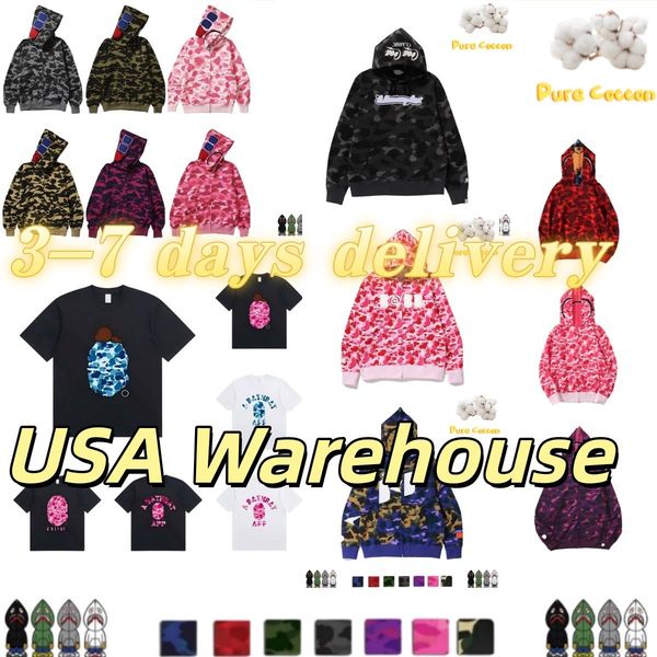 designer shark cotton hoodie mens hoodies fashion sharks print hoody sweatshirt casual loose long sleeve full zip up overshirt print hooded sweatshirts Size M-3XL