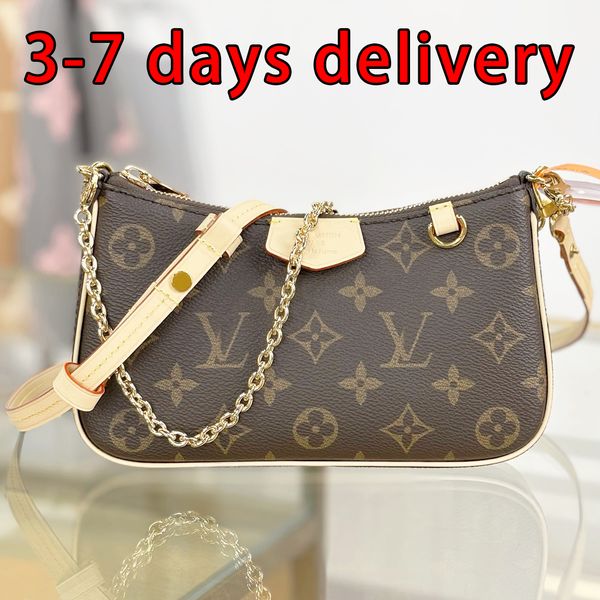 Luxury Bag Designer Bag Signature Purse Old Flower Shoulder Bag Chain Bag Multi-Function Pouch Leather Trim Adjustable Strap Handle Easy Purse for Women