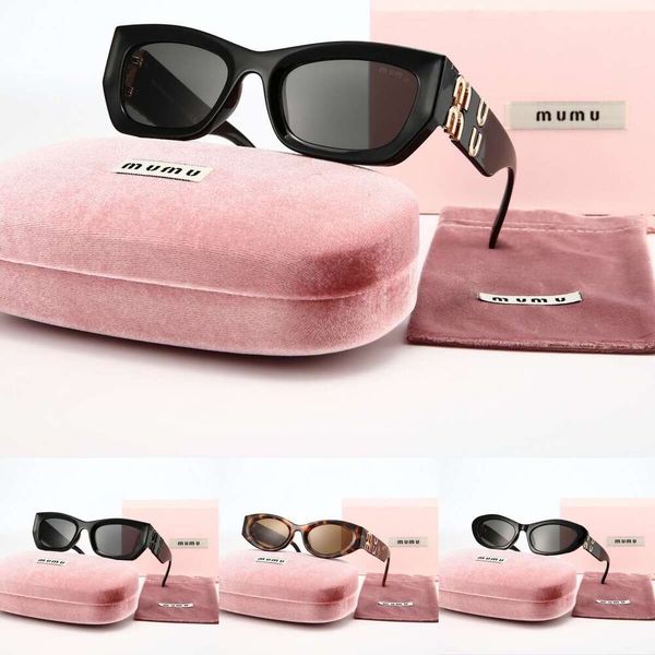 With Box Designer Cat Eye Sunglasses Oval Silhouette Retro Slim Narrow Rectangle Acetate Frame Mirror Reflective Lens UV400 Protection Fashion Glasses For Women